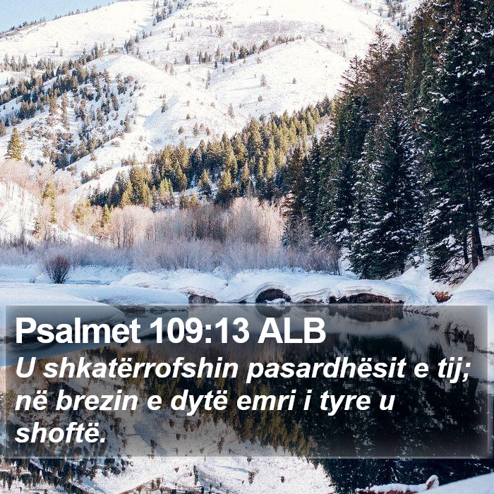 Psalmet 109:13 ALB Bible Study