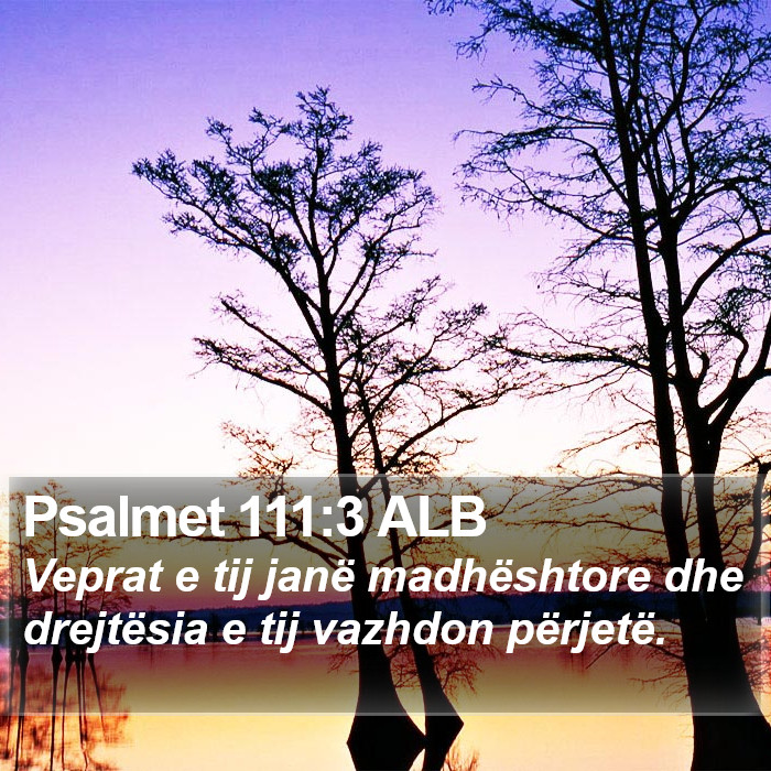 Psalmet 111:3 ALB Bible Study