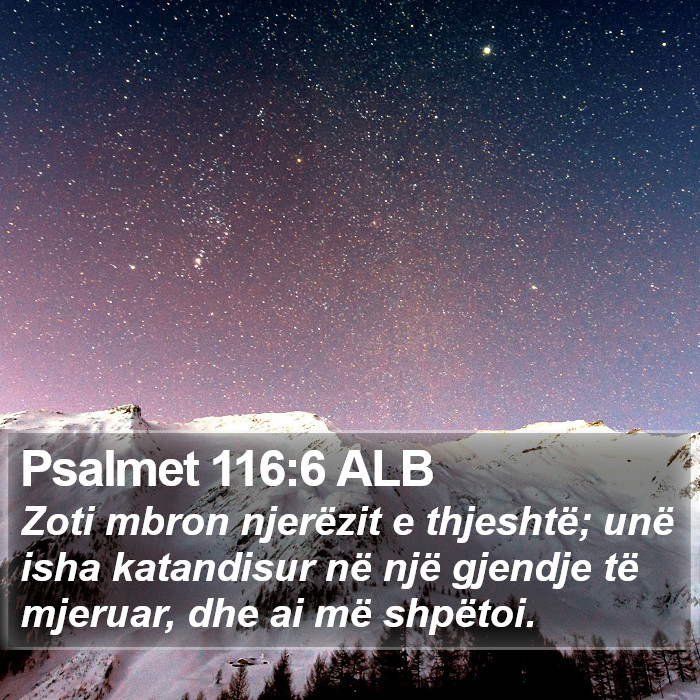 Psalmet 116:6 ALB Bible Study
