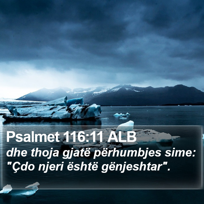 Psalmet 116:11 ALB Bible Study