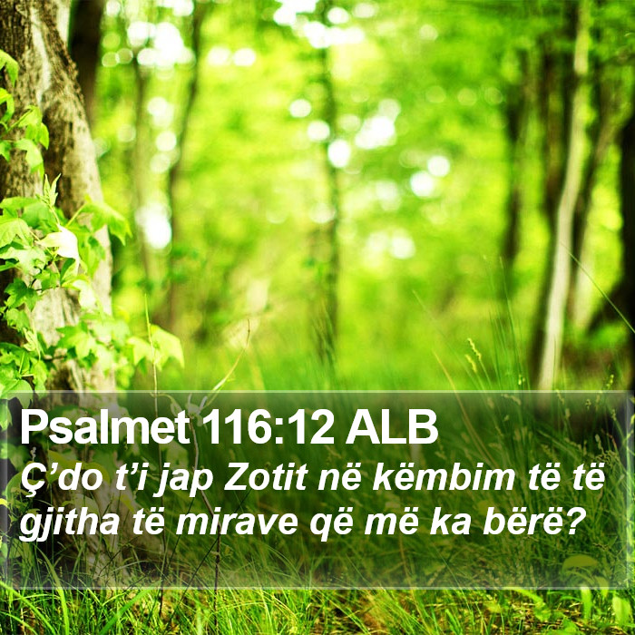 Psalmet 116:12 ALB Bible Study