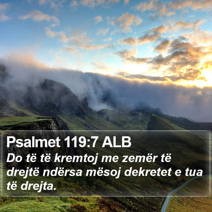 Psalmet 119:7 ALB Bible Study