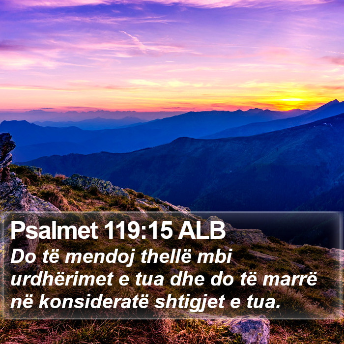 Psalmet 119:15 ALB Bible Study