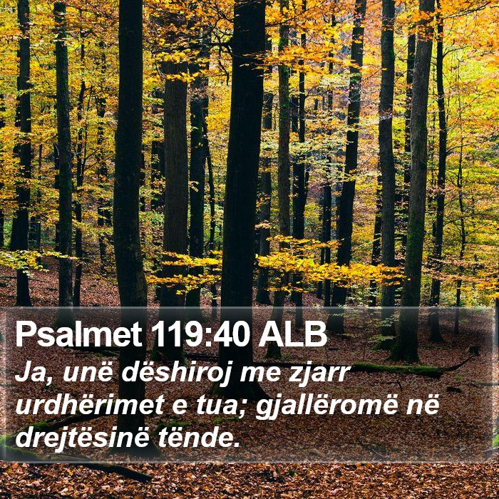 Psalmet 119:40 ALB Bible Study