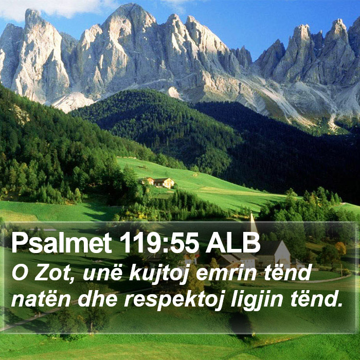 Psalmet 119:55 ALB Bible Study