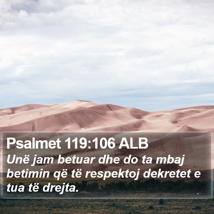 Psalmet 119:106 ALB Bible Study