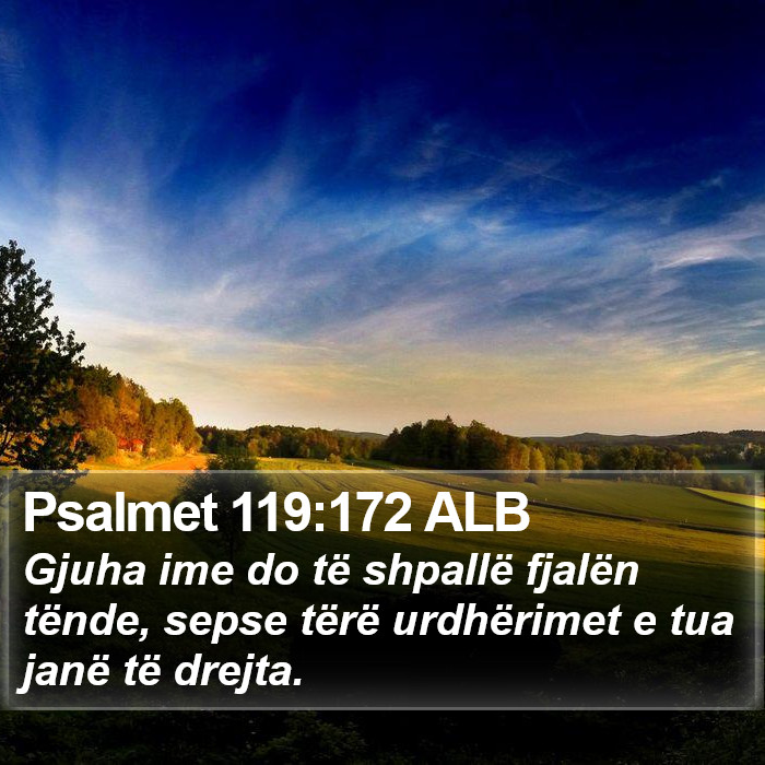 Psalmet 119:172 ALB Bible Study