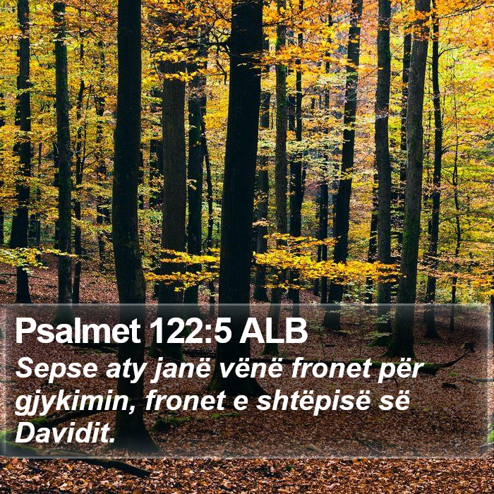 Psalmet 122:5 ALB Bible Study