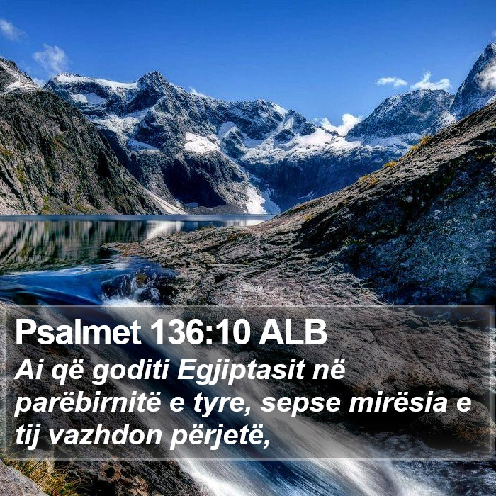 Psalmet 136:10 ALB Bible Study
