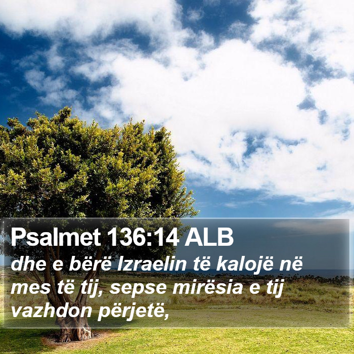 Psalmet 136:14 ALB Bible Study