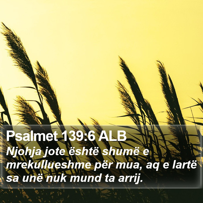 Psalmet 139:6 ALB Bible Study