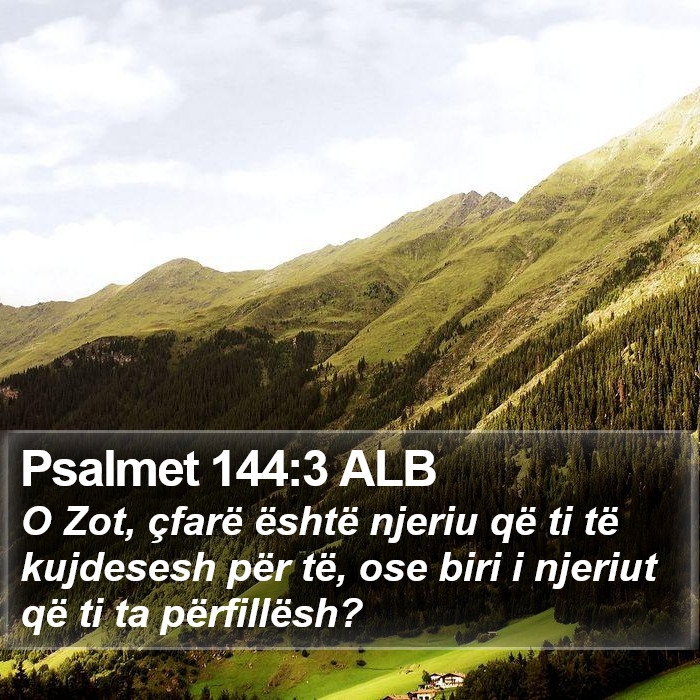 Psalmet 144:3 ALB Bible Study