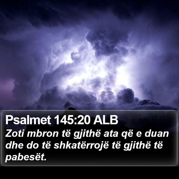 Psalmet 145:20 ALB Bible Study