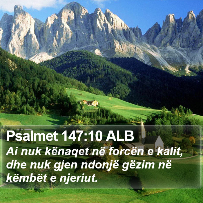 Psalmet 147:10 ALB Bible Study
