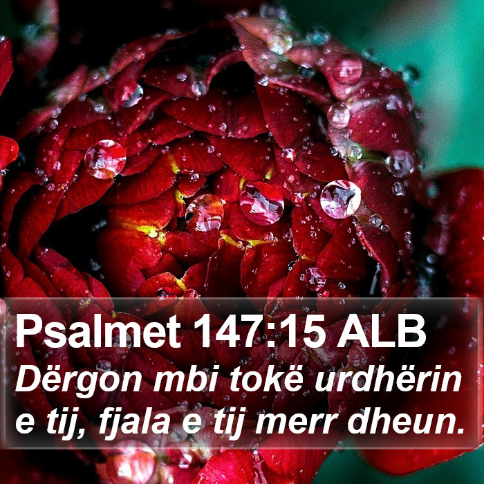 Psalmet 147:15 ALB Bible Study
