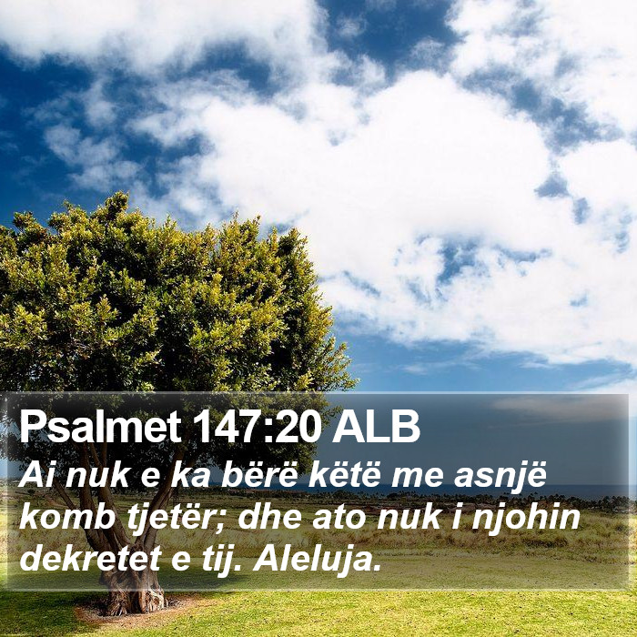 Psalmet 147:20 ALB Bible Study