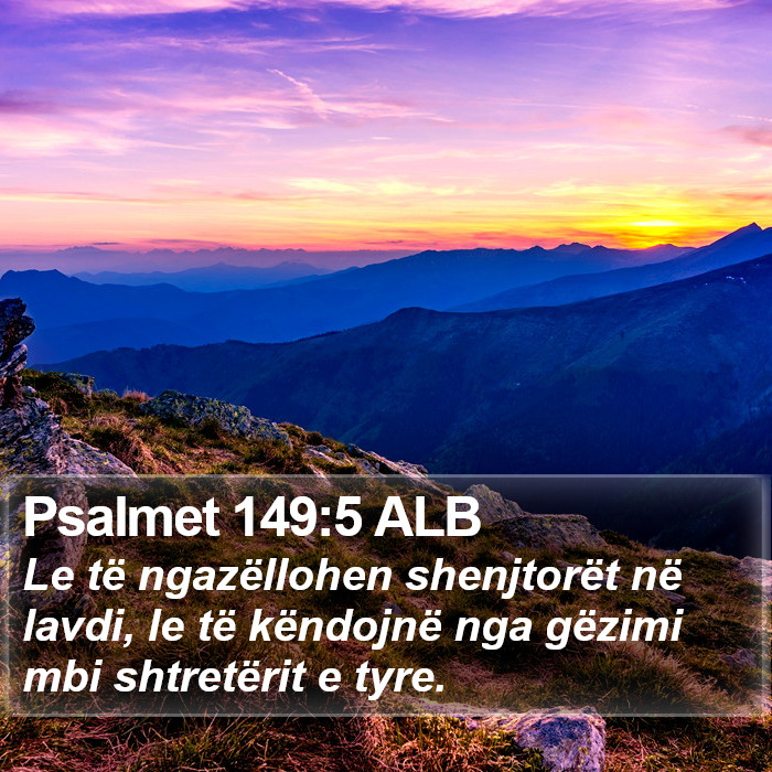 Psalmet 149:5 ALB Bible Study