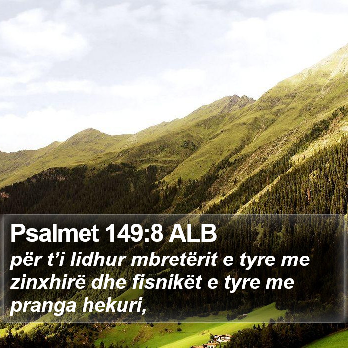 Psalmet 149:8 ALB Bible Study