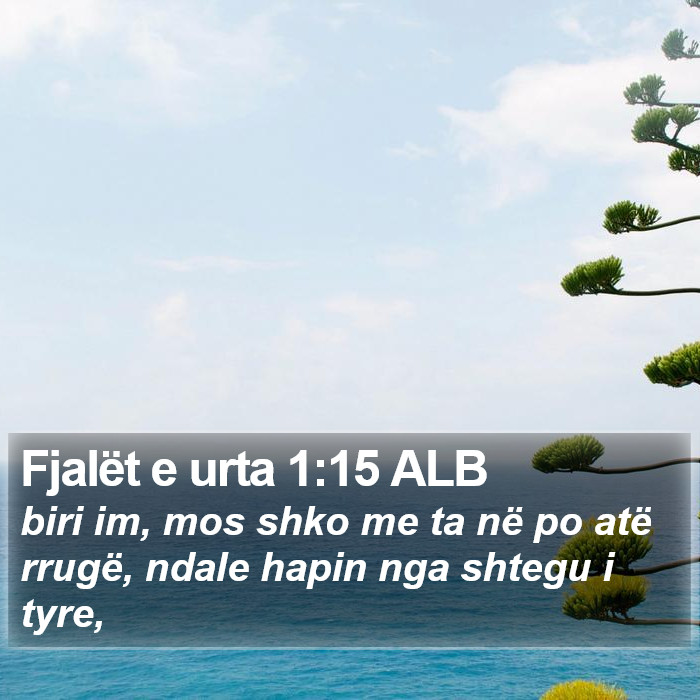 Fjalët e urta 1:15 ALB Bible Study