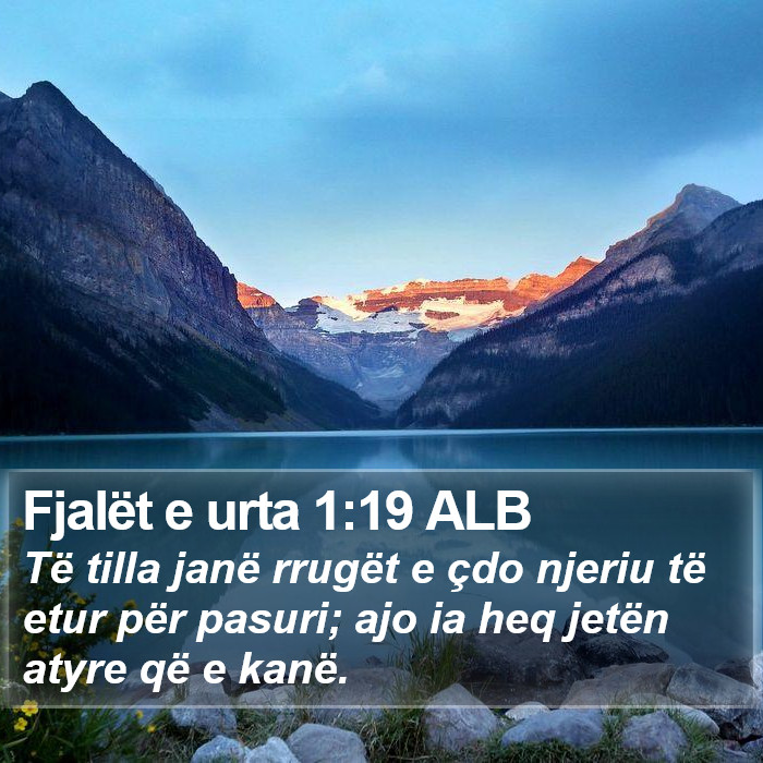 Fjalët e urta 1:19 ALB Bible Study