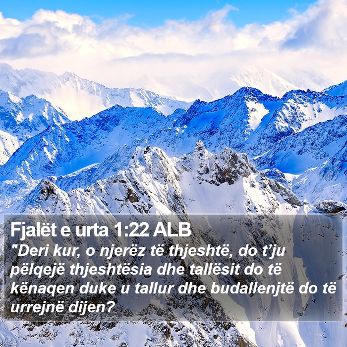 Fjalët e urta 1:22 ALB Bible Study