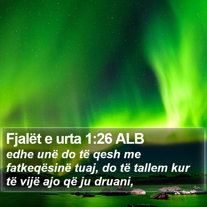 Fjalët e urta 1:26 ALB Bible Study