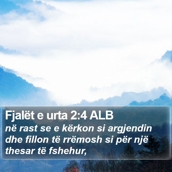 Fjalët e urta 2:4 ALB Bible Study