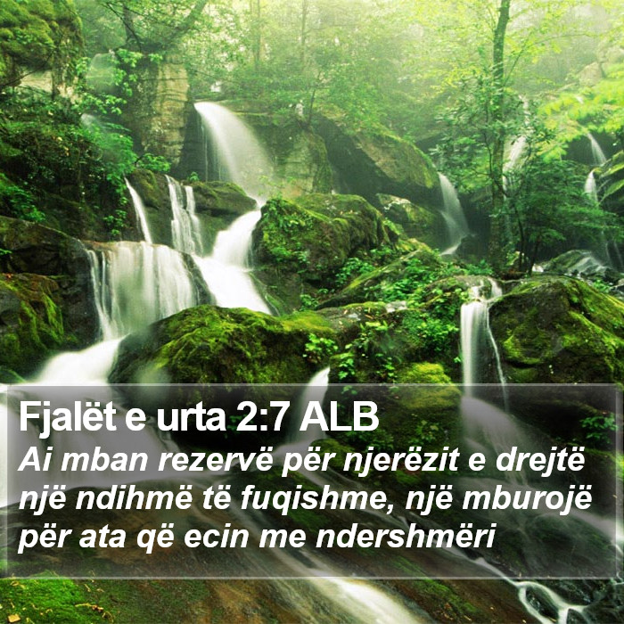 Fjalët e urta 2:7 ALB Bible Study