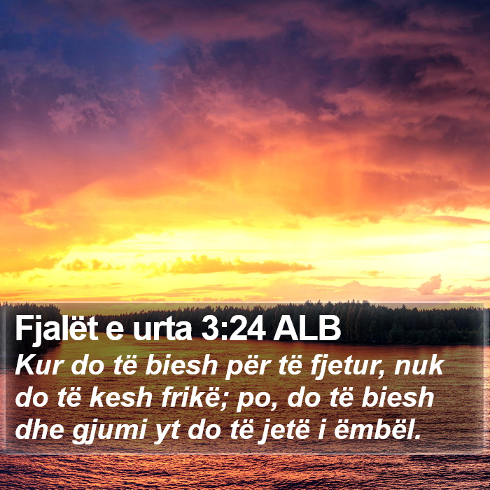 Fjalët e urta 3:24 ALB Bible Study