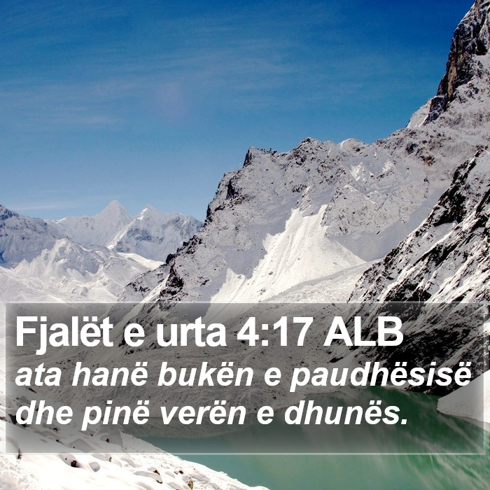 Fjalët e urta 4:17 ALB Bible Study