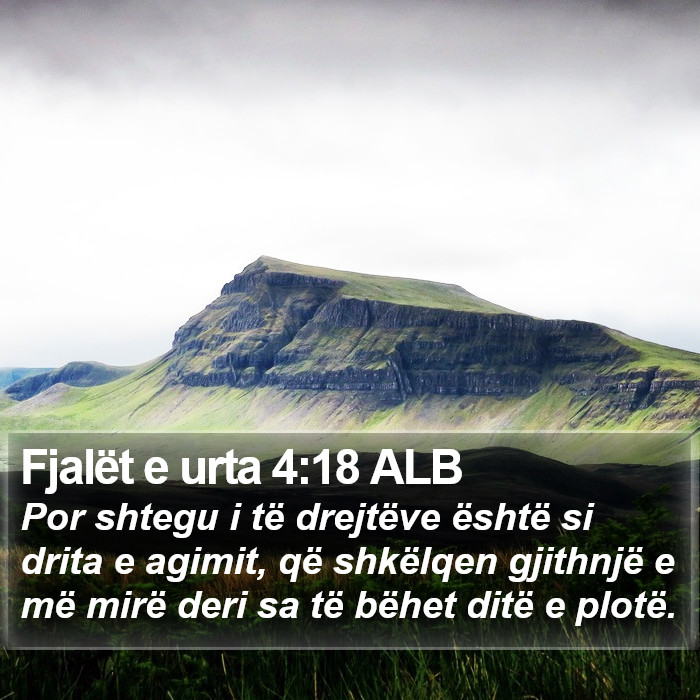 Fjalët e urta 4:18 ALB Bible Study
