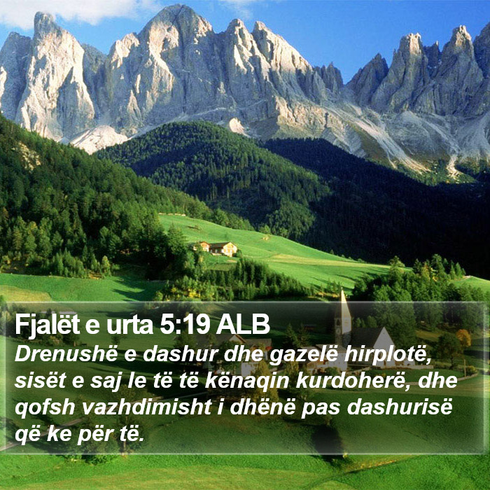 Fjalët e urta 5:19 ALB Bible Study