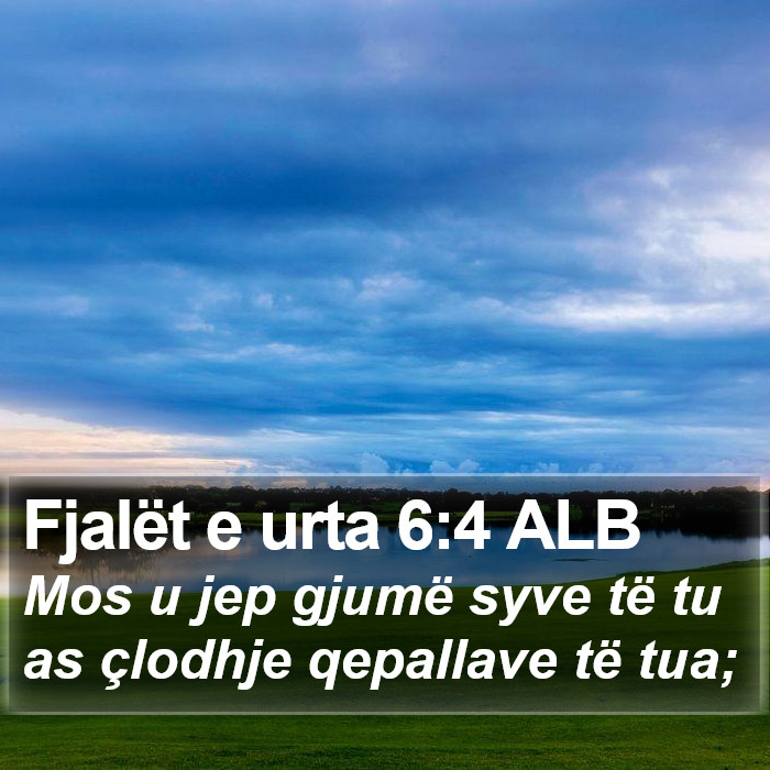 Fjalët e urta 6:4 ALB Bible Study
