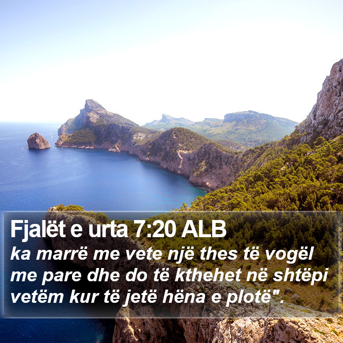 Fjalët e urta 7:20 ALB Bible Study