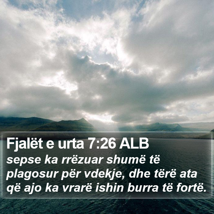 Fjalët e urta 7:26 ALB Bible Study