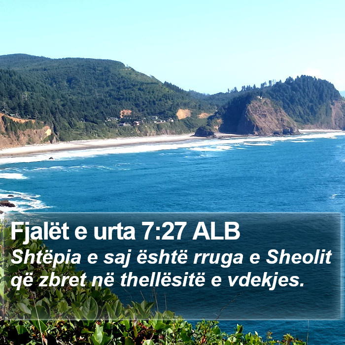 Fjalët e urta 7:27 ALB Bible Study