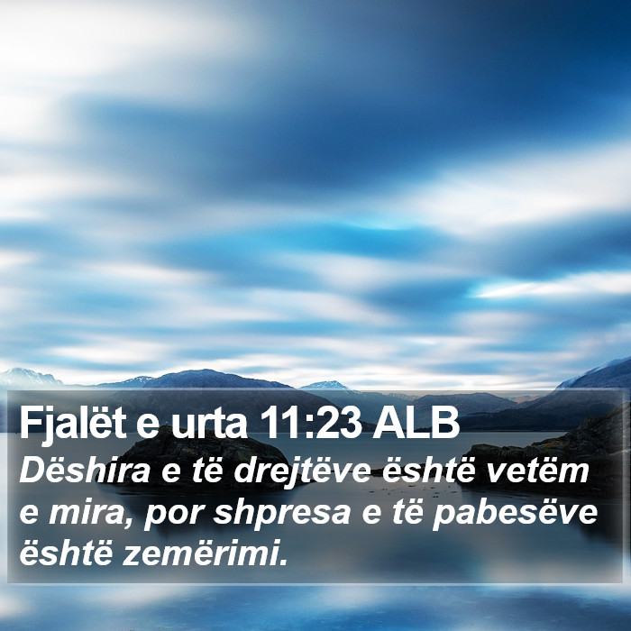 Fjalët e urta 11:23 ALB Bible Study
