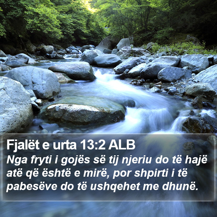 Fjalët e urta 13:2 ALB Bible Study