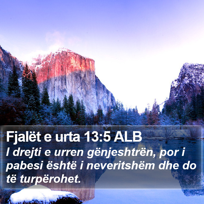 Fjalët e urta 13:5 ALB Bible Study