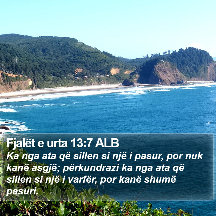 Fjalët e urta 13:7 ALB Bible Study