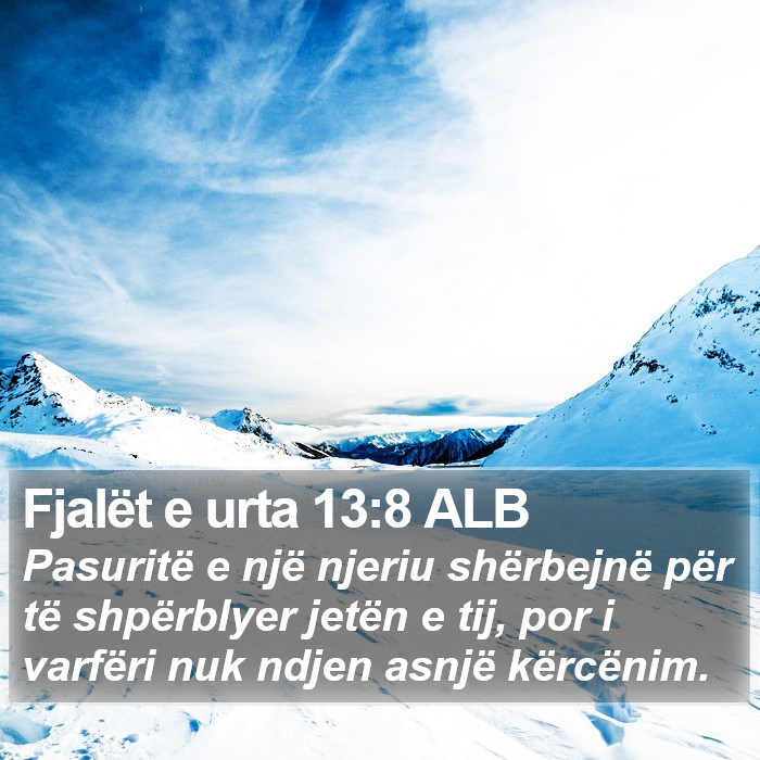Fjalët e urta 13:8 ALB Bible Study