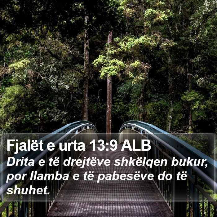 Fjalët e urta 13:9 ALB Bible Study