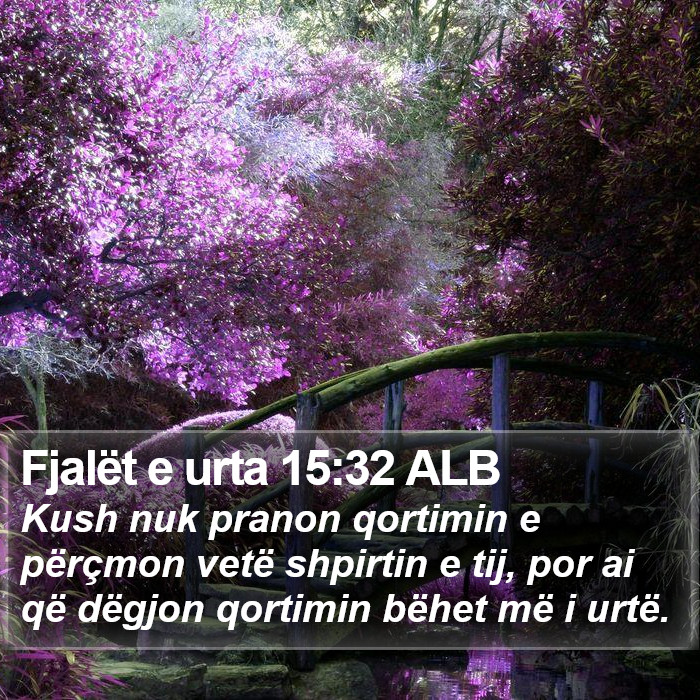 Fjalët e urta 15:32 ALB Bible Study