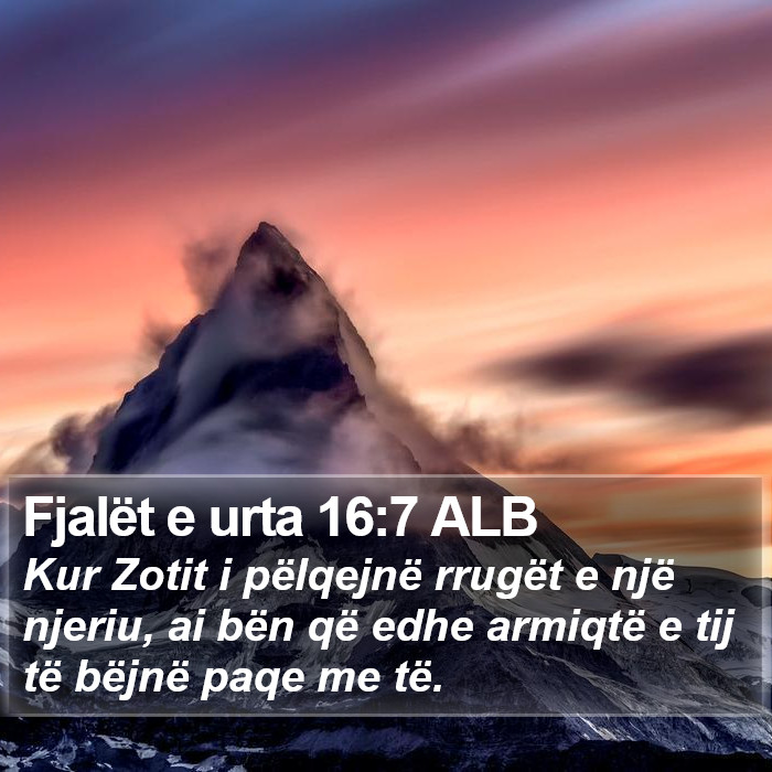 Fjalët e urta 16:7 ALB Bible Study