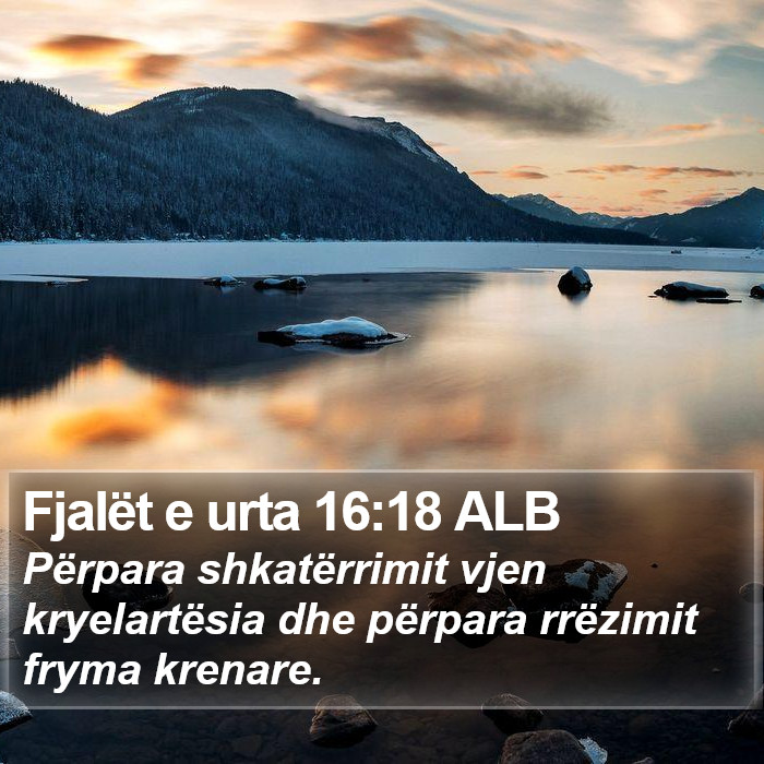 Fjalët e urta 16:18 ALB Bible Study