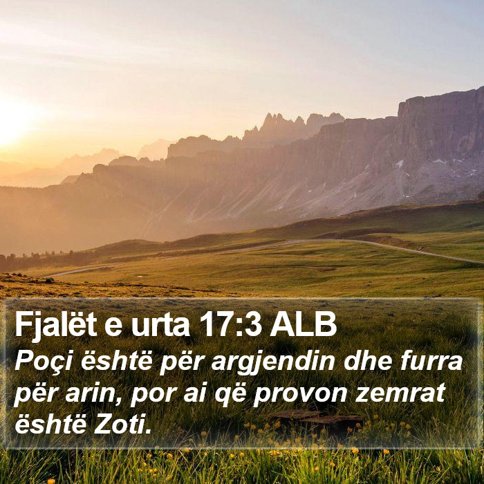 Fjalët e urta 17:3 ALB Bible Study