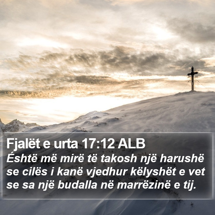 Fjalët e urta 17:12 ALB Bible Study