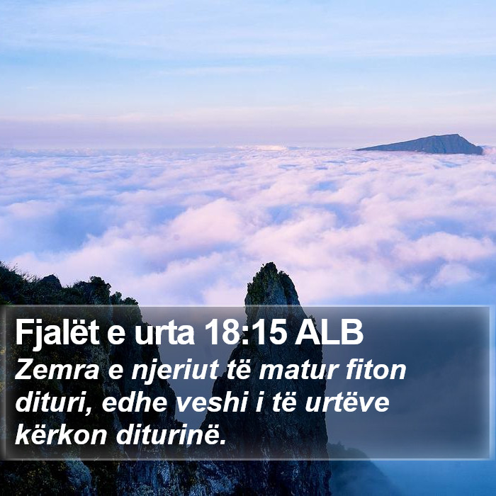 Fjalët e urta 18:15 ALB Bible Study