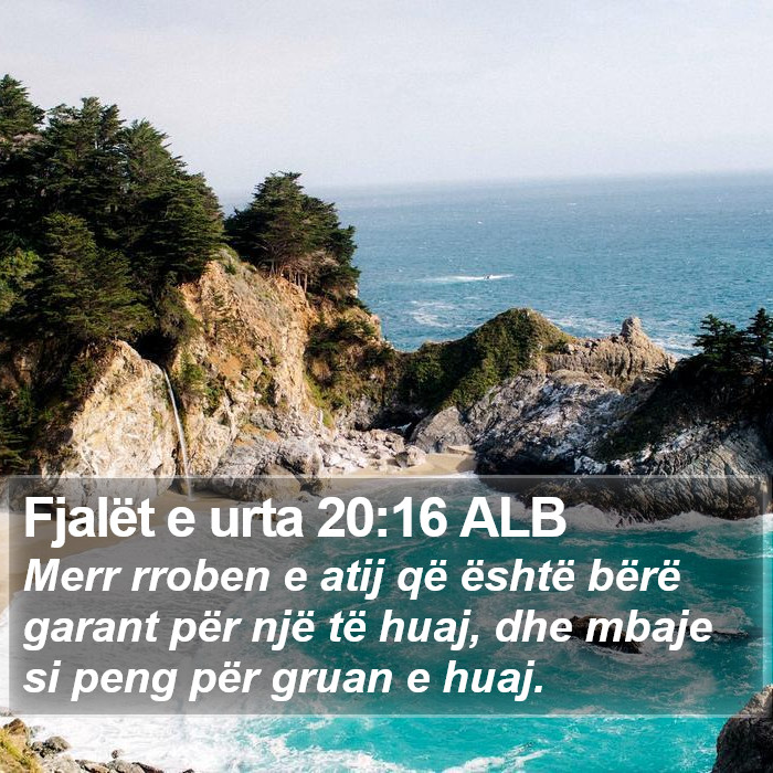 Fjalët e urta 20:16 ALB Bible Study