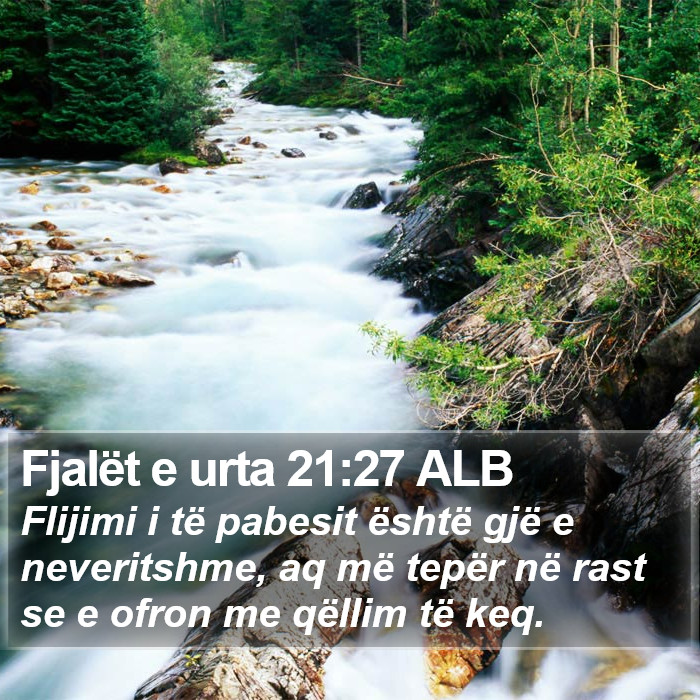 Fjalët e urta 21:27 ALB Bible Study